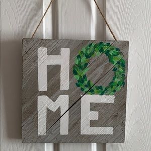 HOME wooden sign